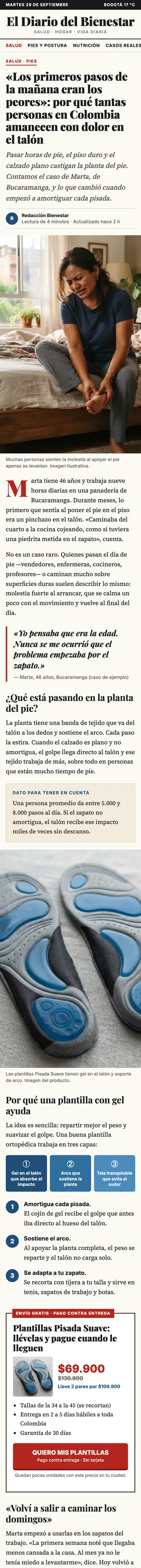 Página de ejemplo tipo noticia, completa